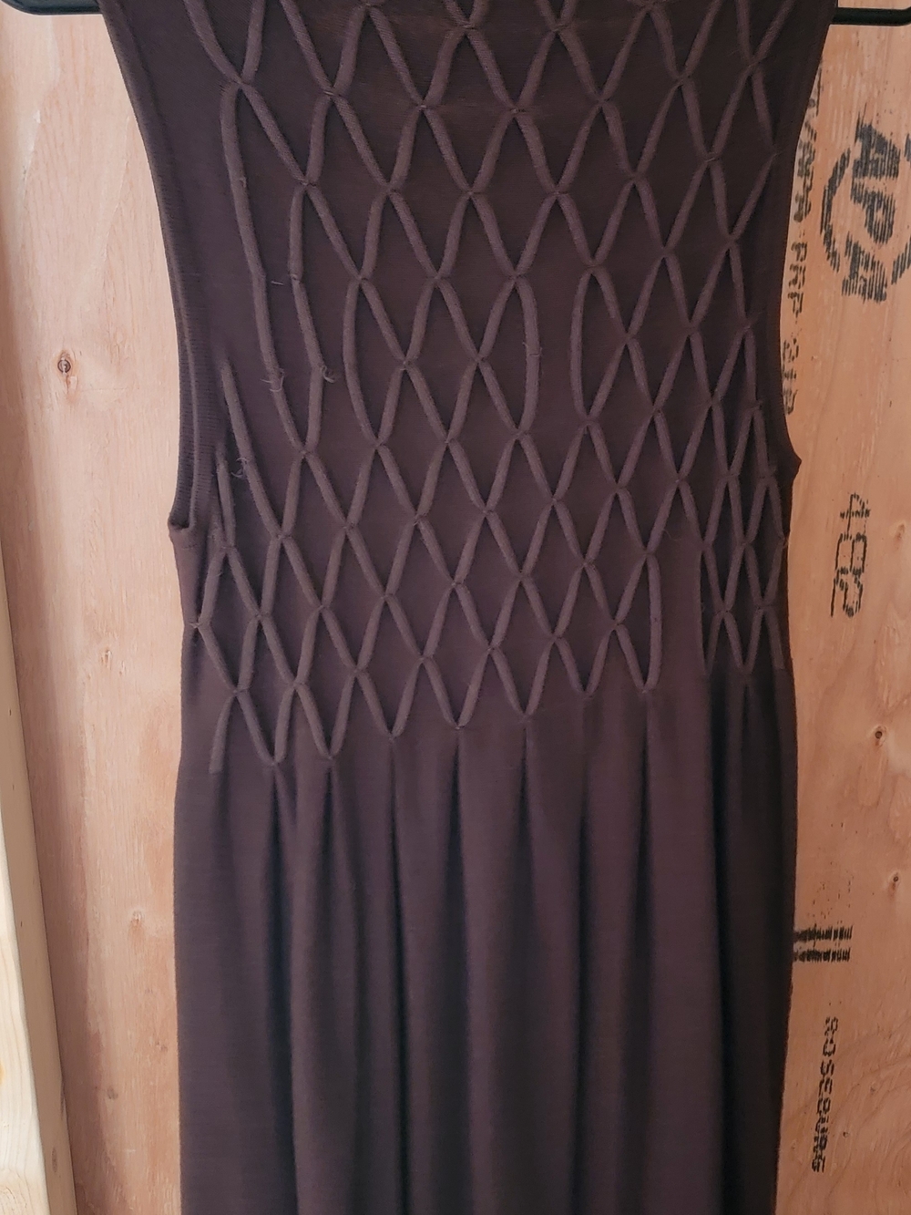 Max Studio Brown Ribbed Knit Sleeveless Top